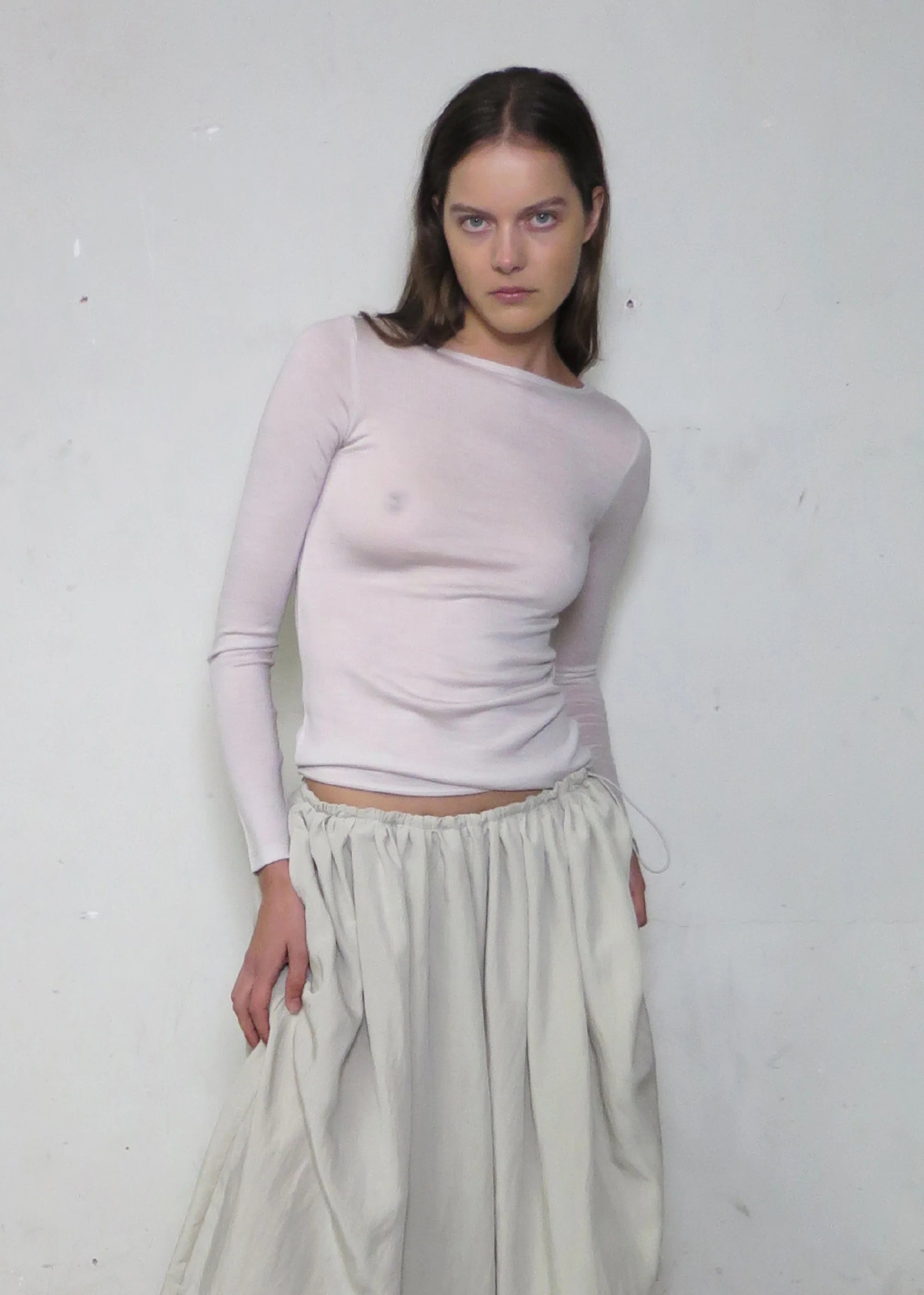 PV ~ Connection Wool Top ~ Oyster