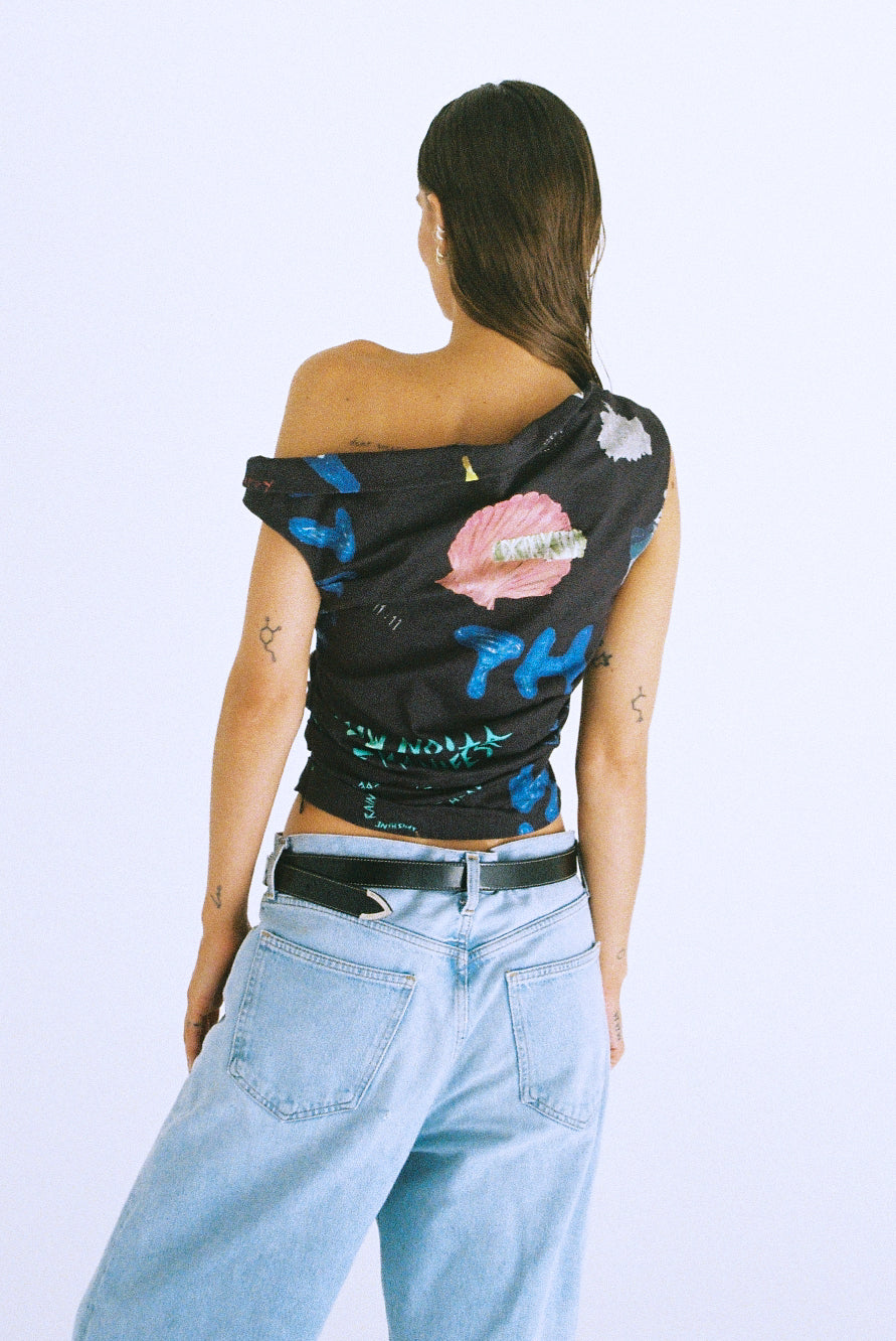 LOTTIE HALL - PALO SANTO TOP - CHARCOAL