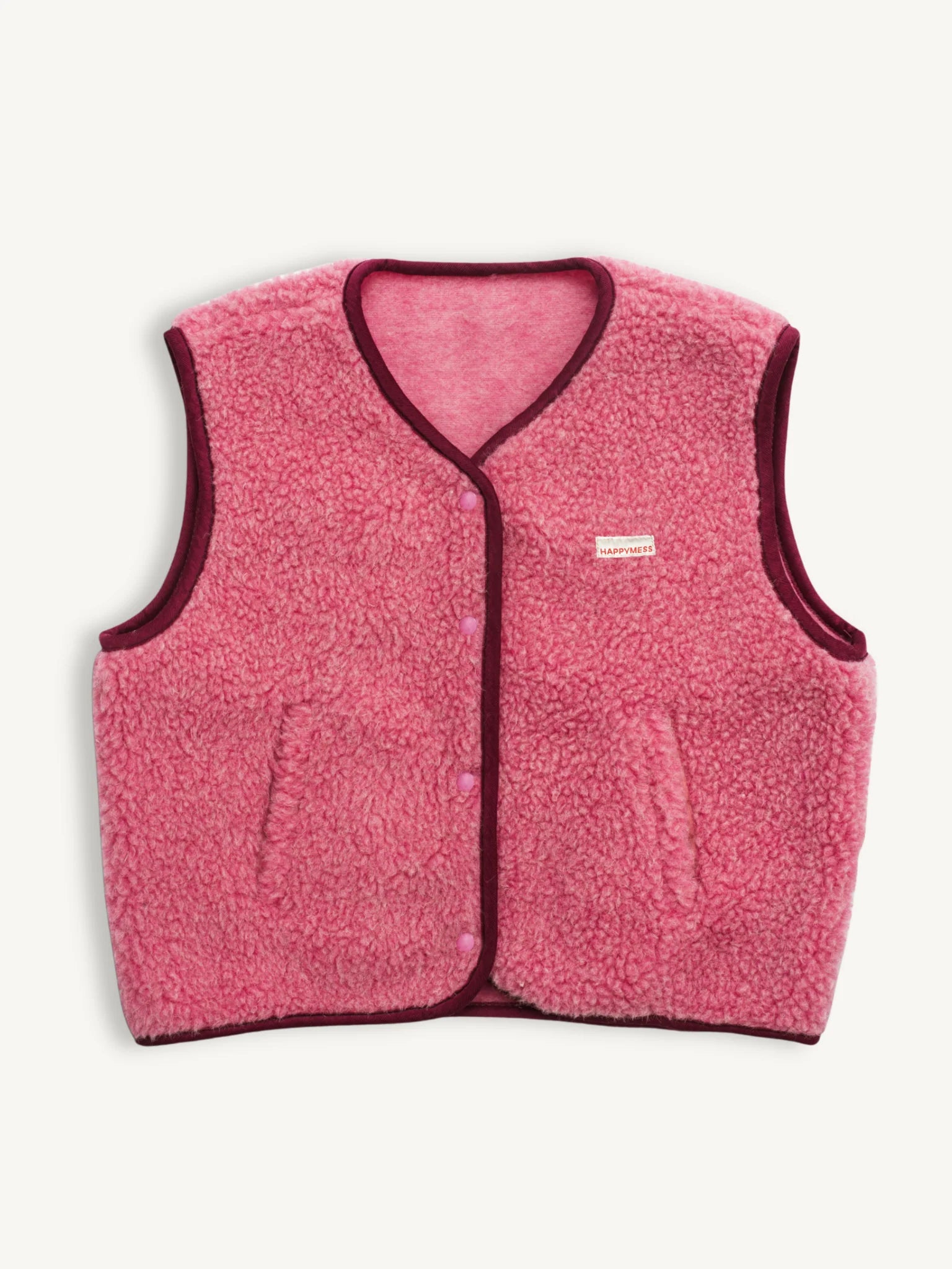 Happymess - Merino Vest - Dusty Pink