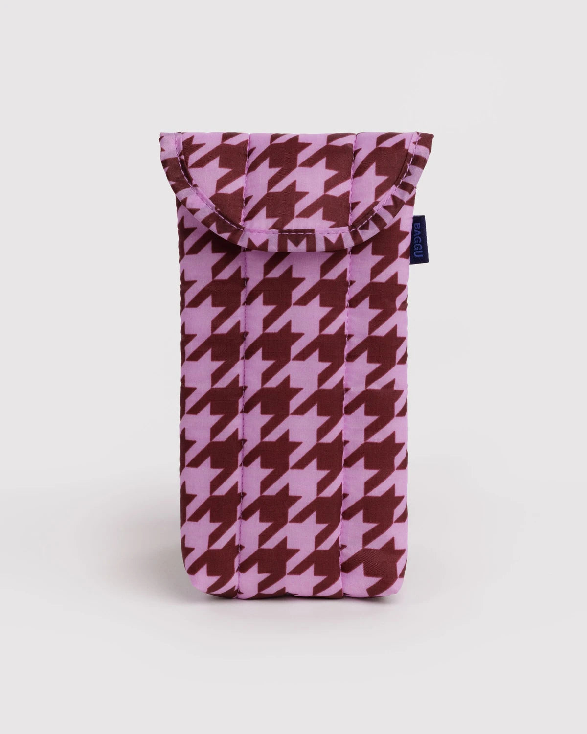 Baggu - Puffy Glasses Sleeve - Pink Houndstooth