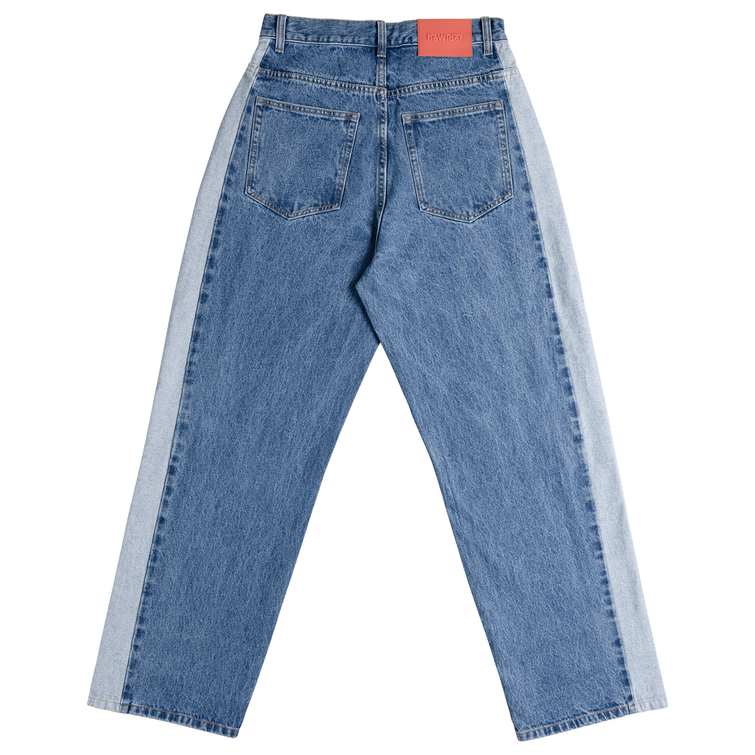 BEWIDER - BLUE WITH SIDE PANEL - SUPER LOOSE JEANS