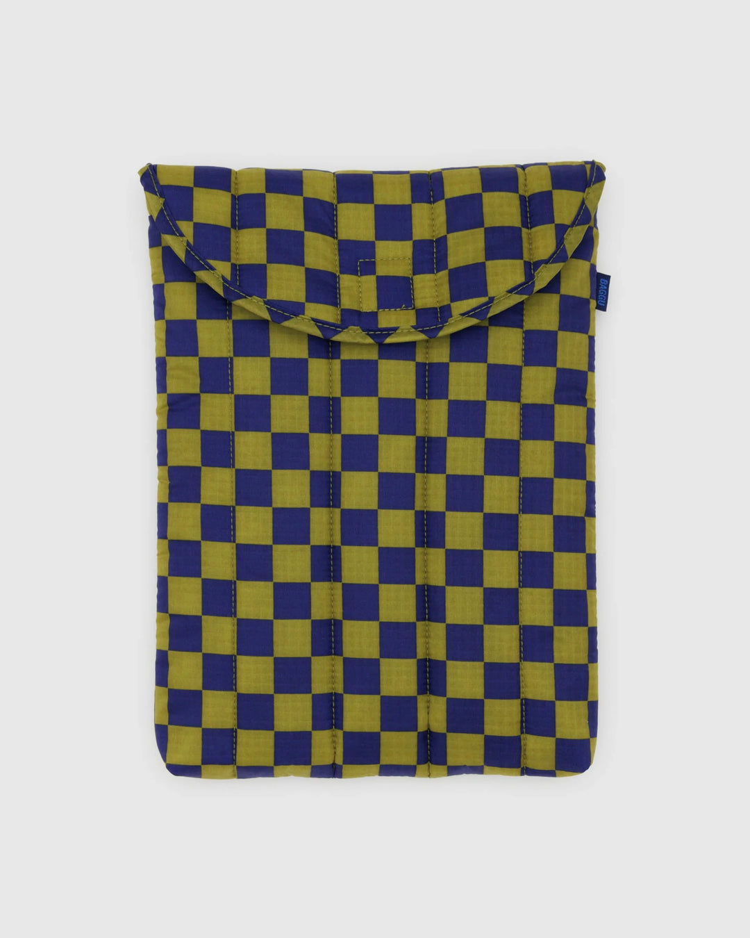 Baggu - Pear Navy Check - Puffy Laptop Sleeve 13/14”