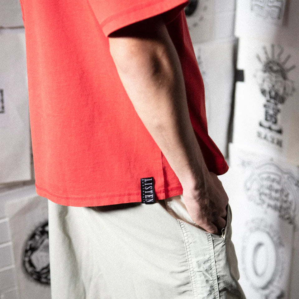 Listen - Archive Tee - Red