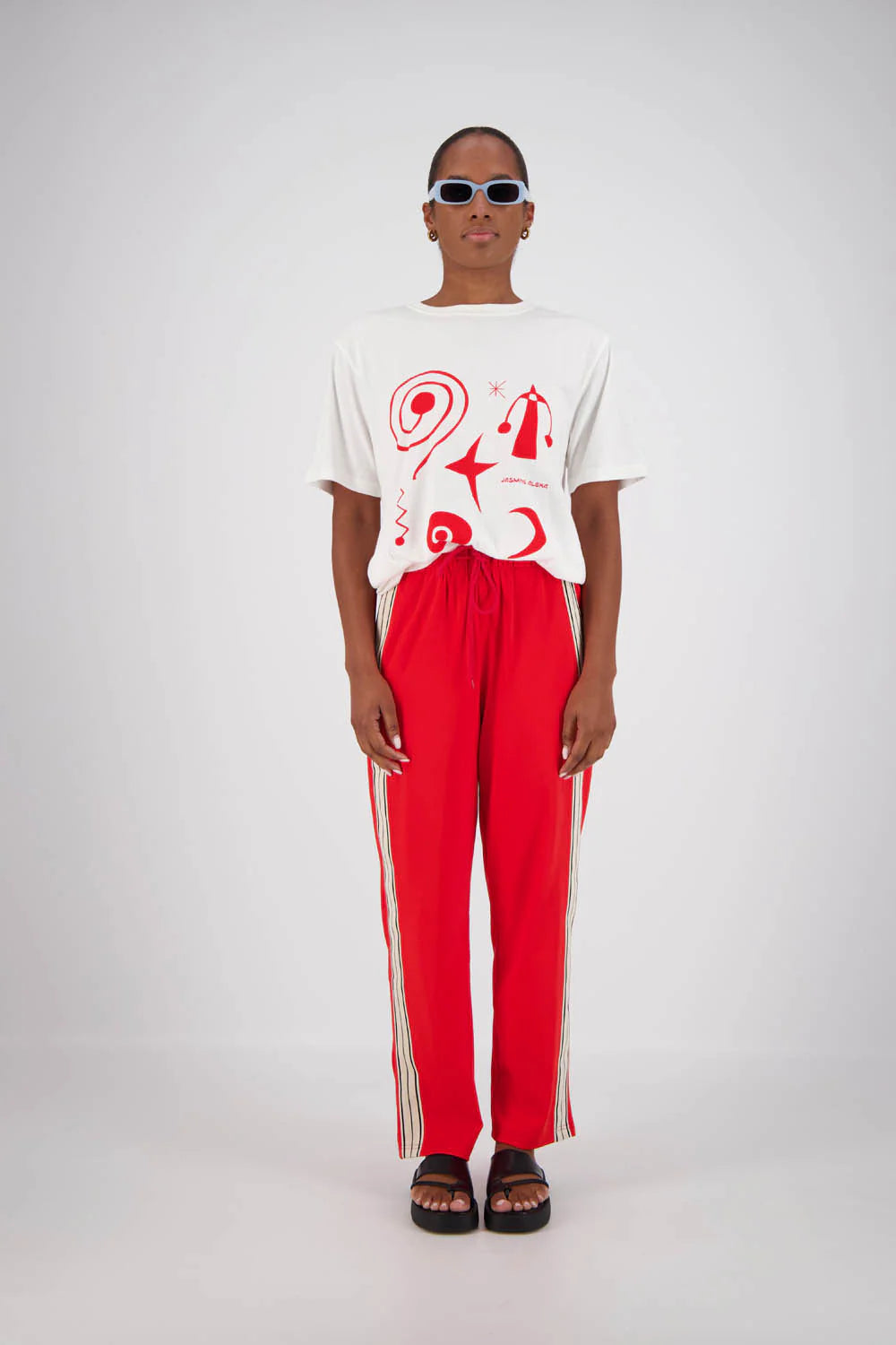 JASMINE ALEXA - PANAREA TRACKPANT - RED