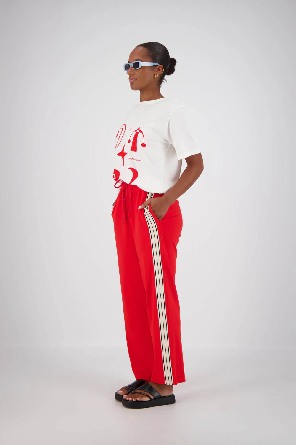 JASMINE ALEXA - PANAREA TRACKPANT - RED