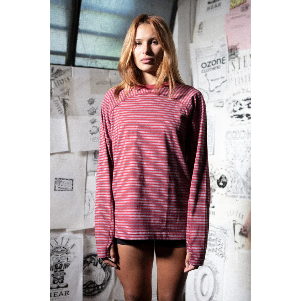 Listen - Archive Long Sleeve Tee - Red