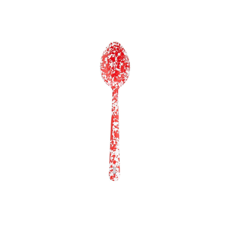 Crow Canyon - Red Splatter - Enamel Serving Spoon