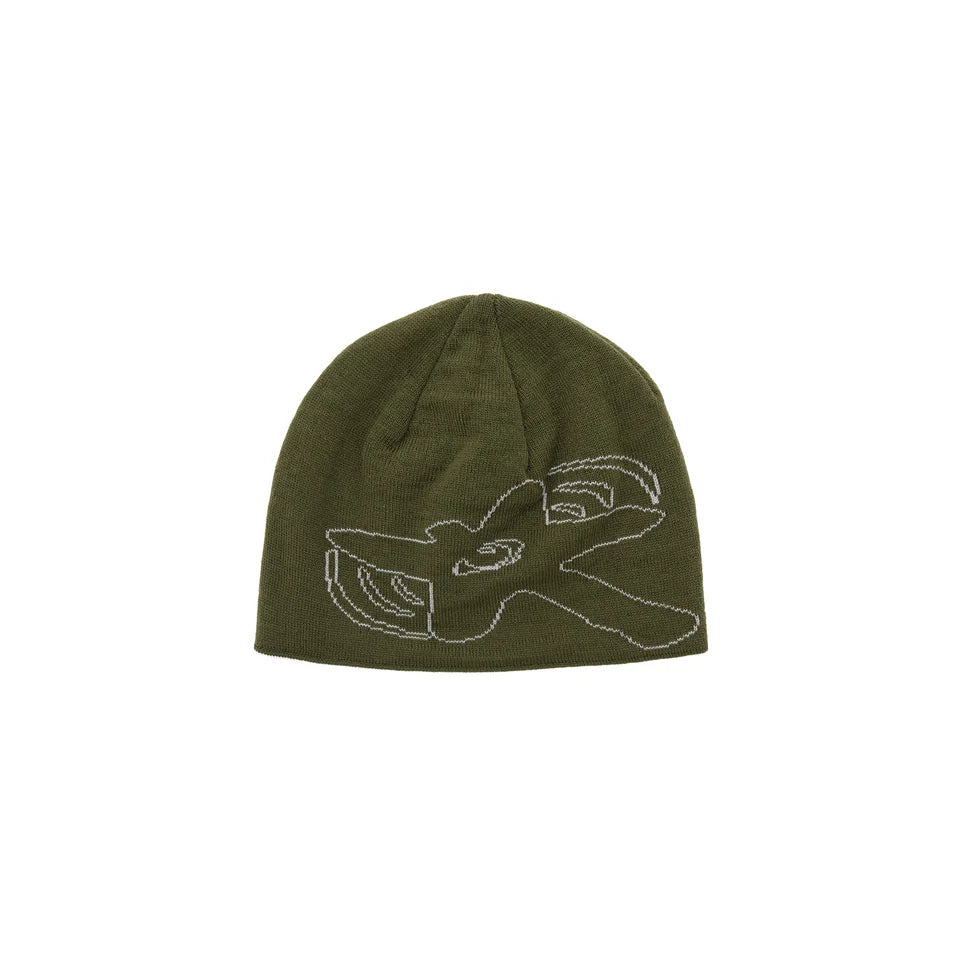 Listen - Reversible Sunrise Beanie - Sage