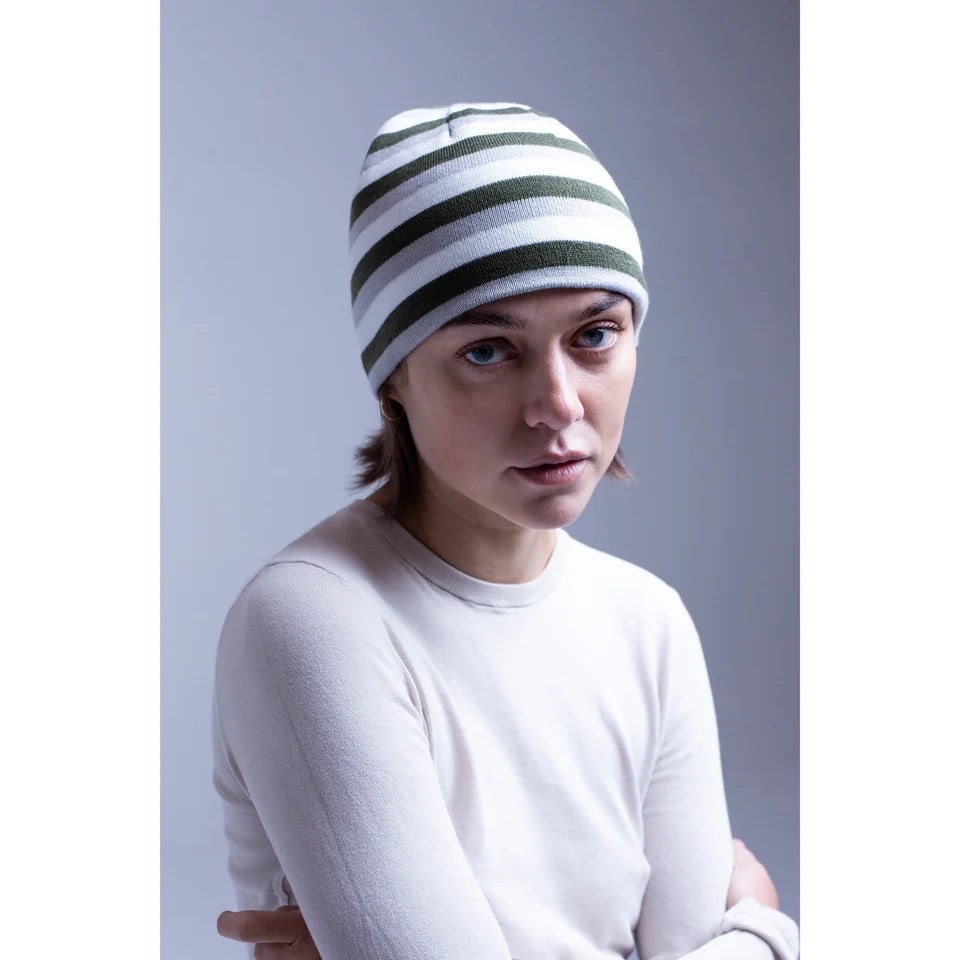 Listen - Reversible Sunrise Beanie - Sage