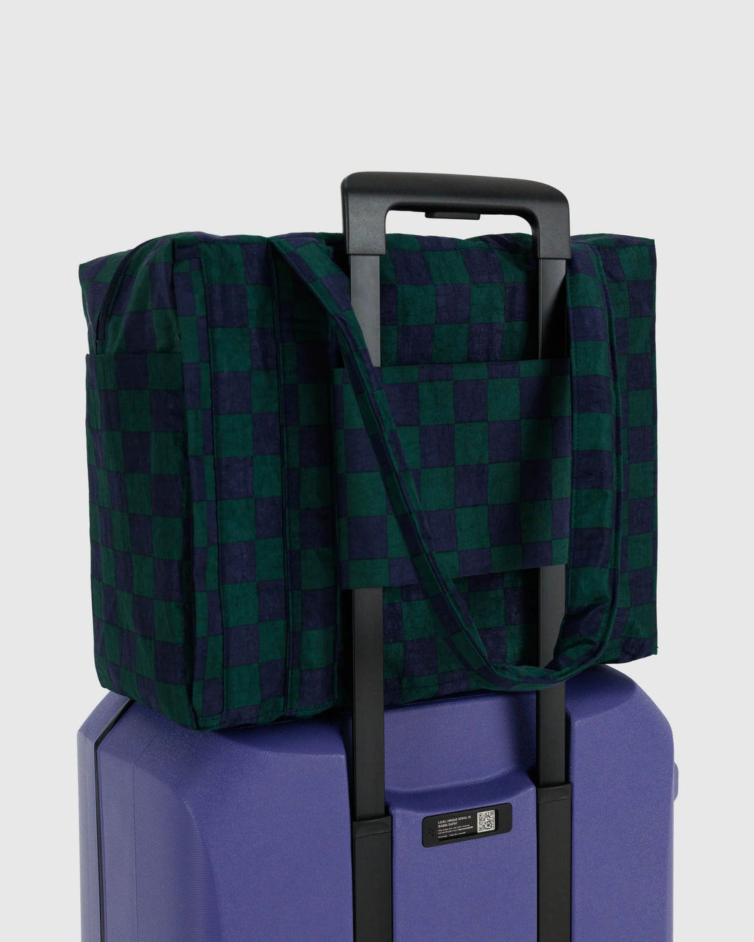 Baggu - Small Cloud Carry On - Navy Green Check