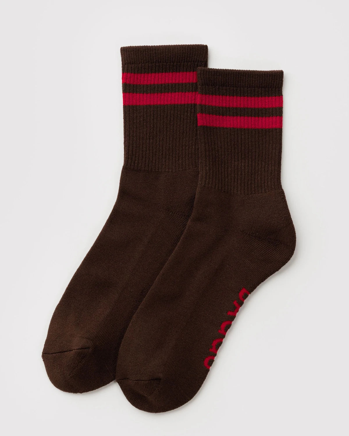Baggu - Ribbed Sock - Coffee Stripe