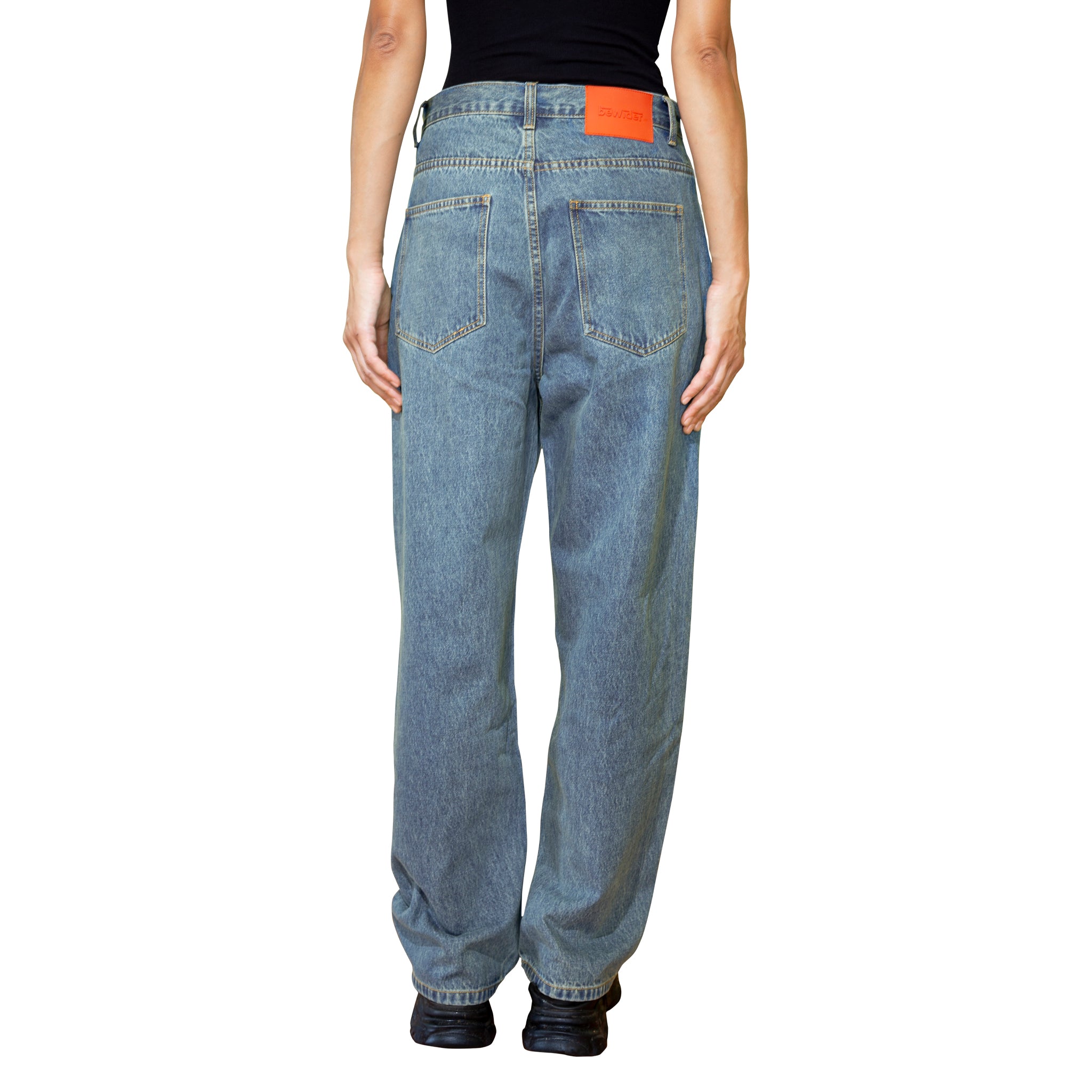 BEWIDER - MEDIUM BLUE - SUPER LOOSE JEANS