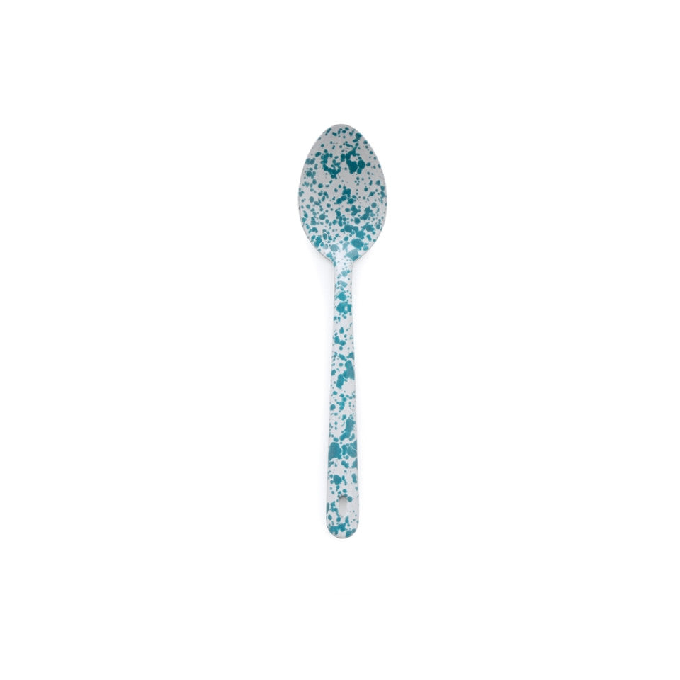 Crow Canyon - Turquoise Splatter - Enamel Serving Spoon