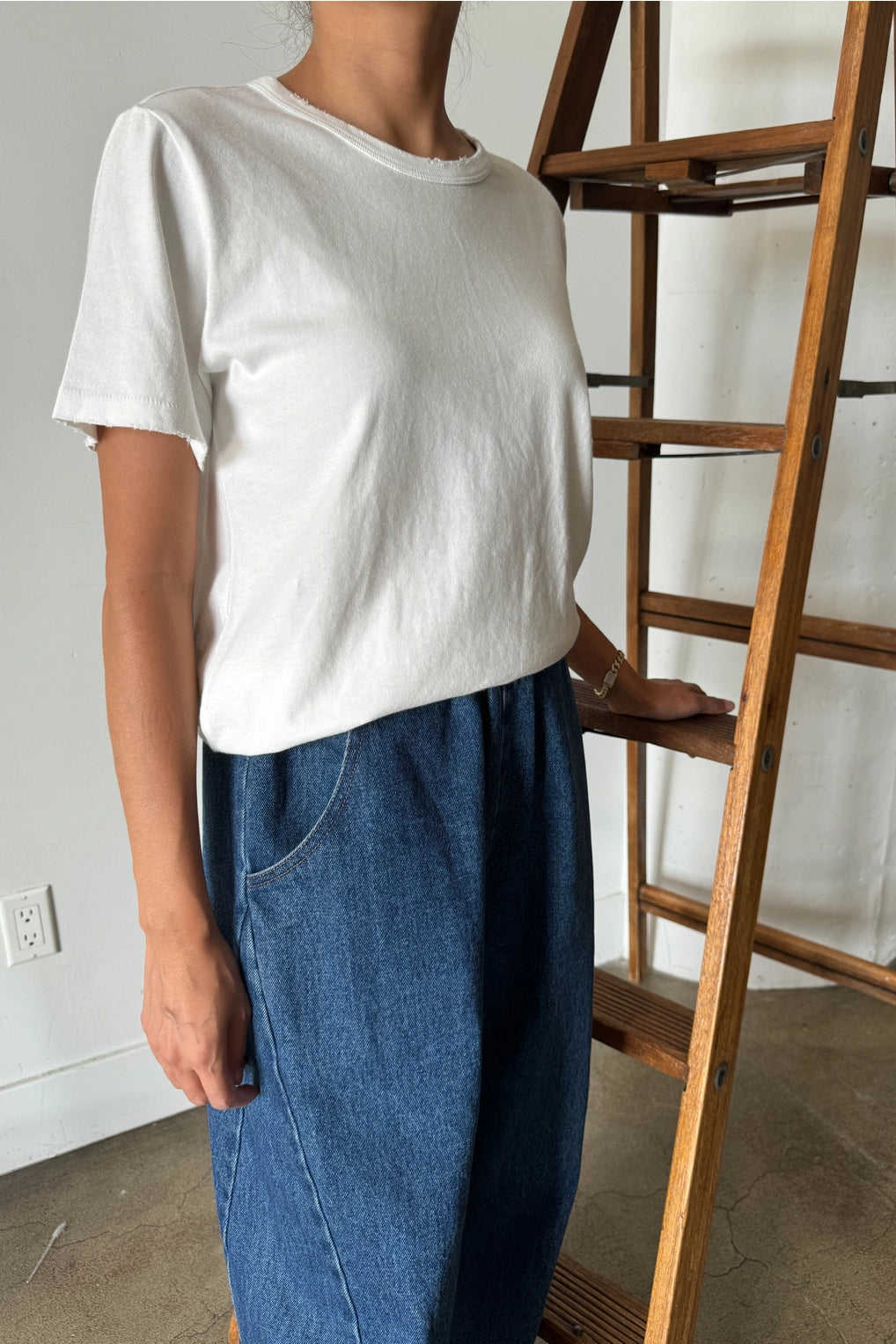 LE BON SHOPPE - ORGANIC COTTON VINTAGE BOY TEE - WHITE