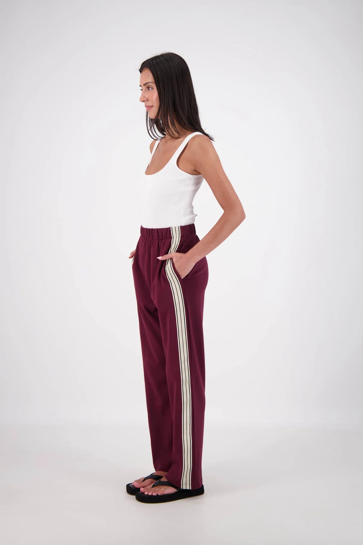 JASMINE ALEXA - PANAREA TRACKPANT - WINE